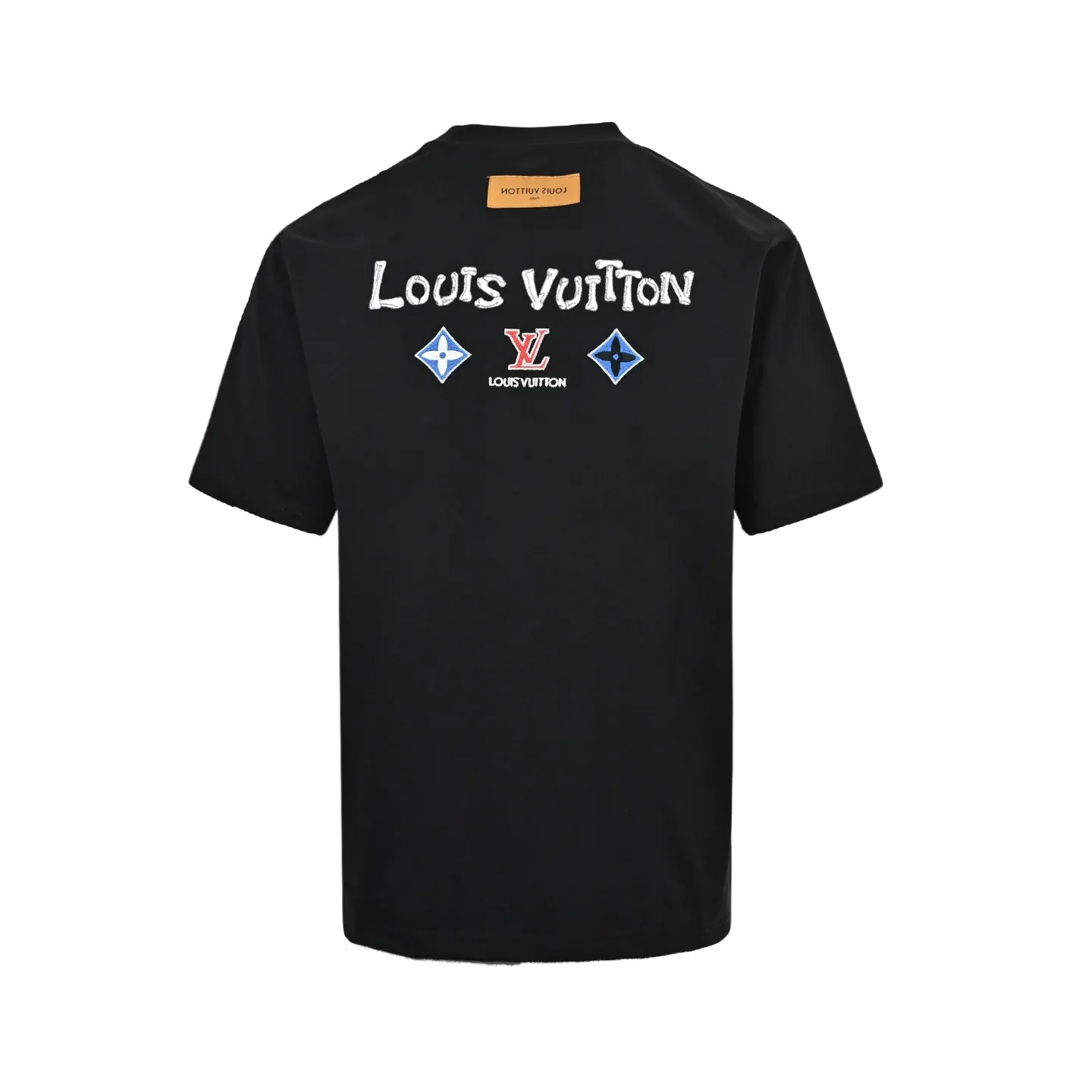 Louis Vuitton/Louis Vuitton 26ss embroidered presbyopic letter short sleeves